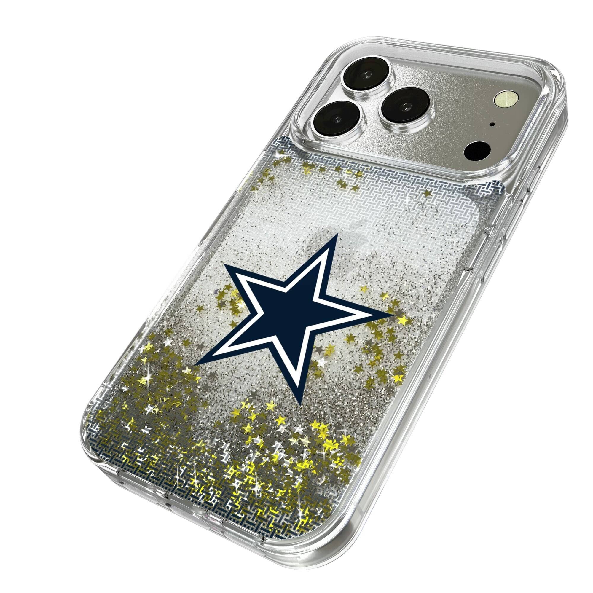 Alt View 1. Keyscaper - Dallas Cowboys Linen Logo iPhone Glitter Case - 13 - Multicolor.