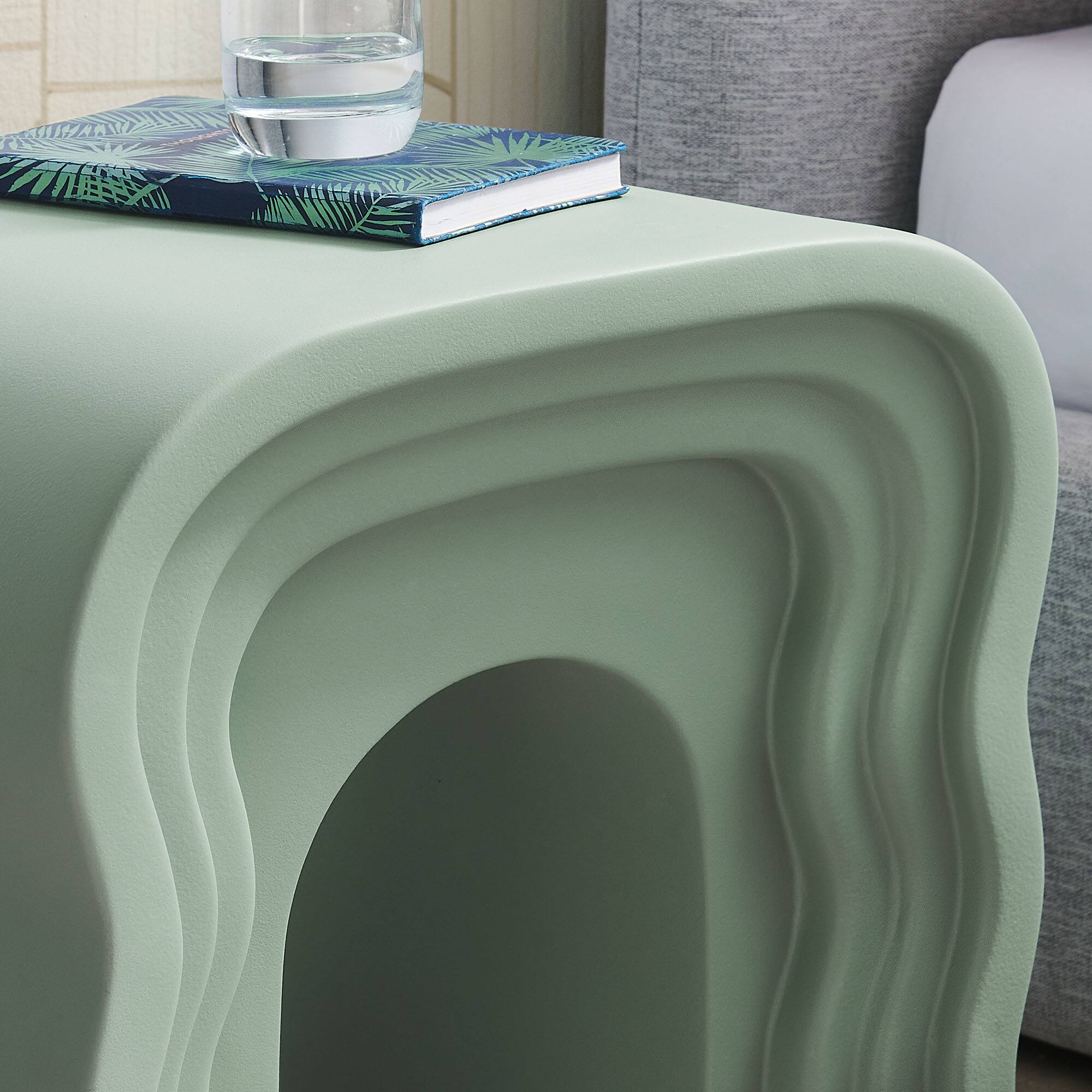 Alt View 1. Modway - Jorin Squiggle Side Table by Modway - Sage.