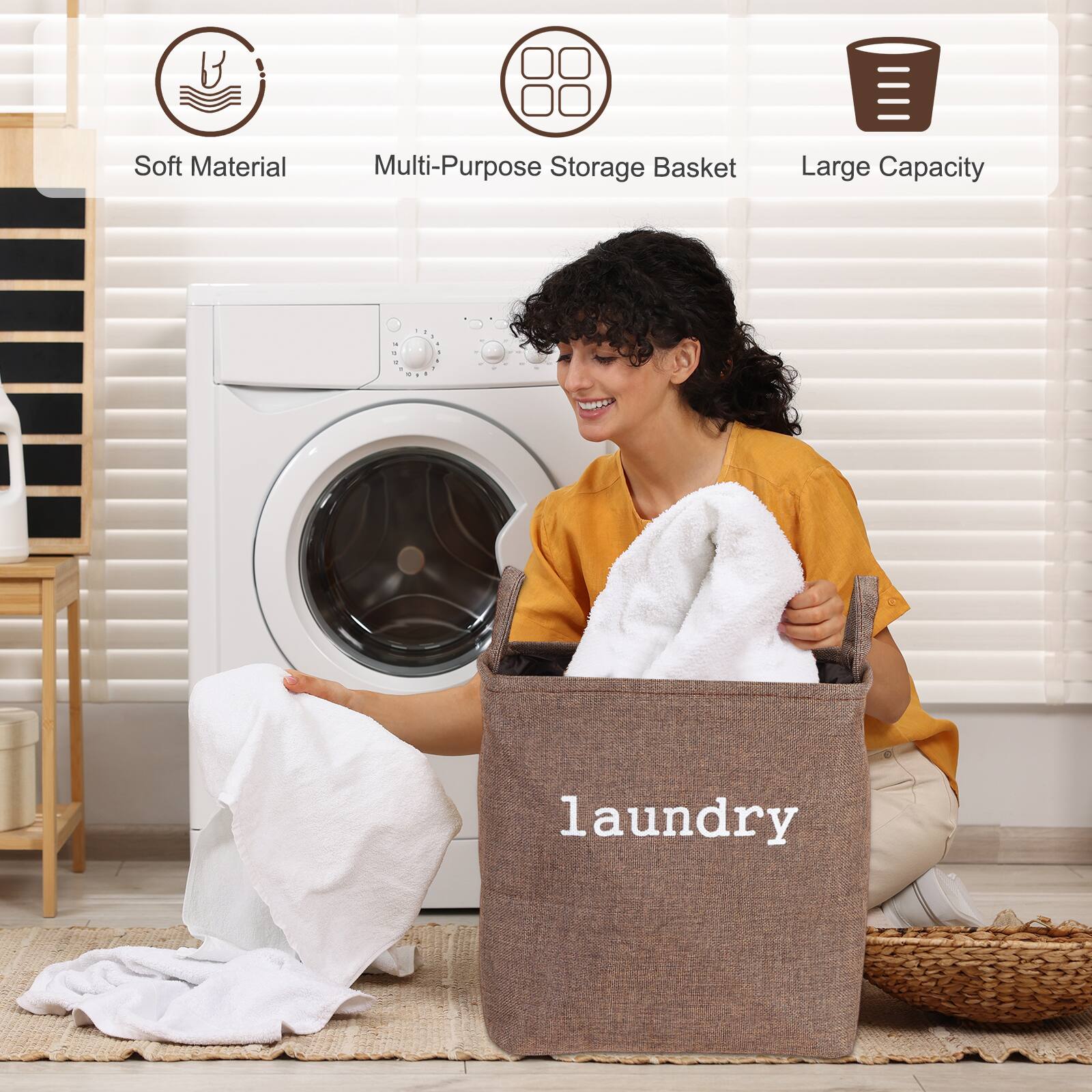 Soft Material Multi-Purpose Storage Basket Large Capacity laundry