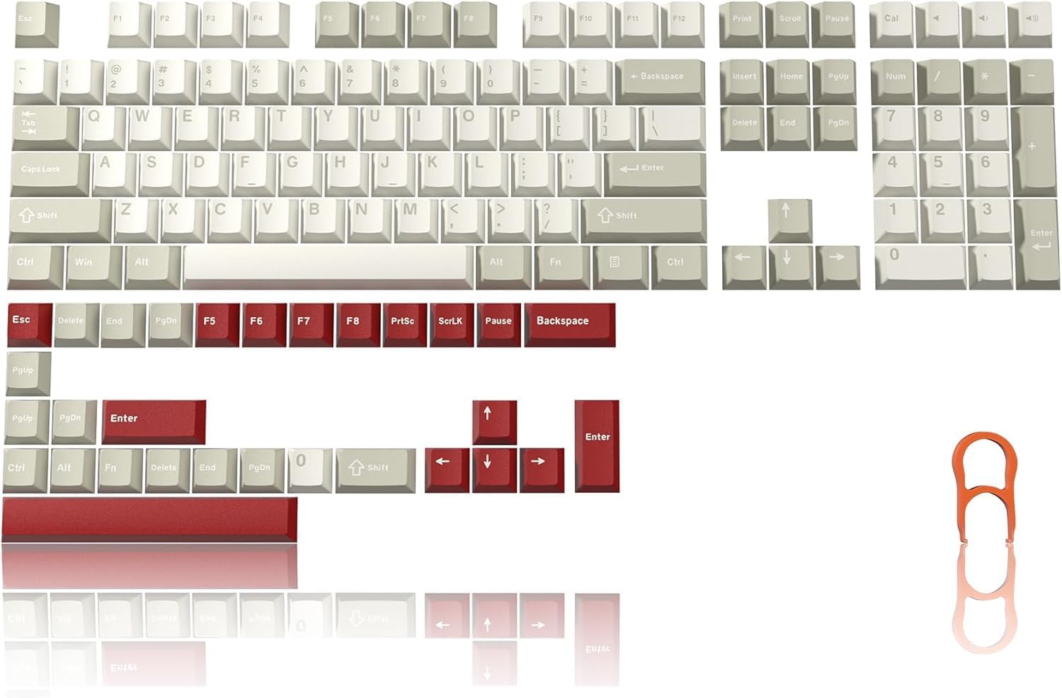 Womier - PBT Keycaps,Cherry Profile Double-Shot Keycap for 60% 65% 75% 100% TKL US Layout Mechanical Keyboard - Gray price history on PriceWatchPro