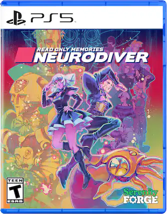 Read Only Memories Neurodiver is a video game for the PlayStation 5 console. It is rated Teen and has a Serenity Forge logo on the cover. - T (Teen 13+)