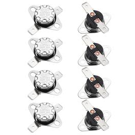 Unique Bargains - KSD301 Thermostat 150°C/302°F 10A Normally Closed N.C Adjust Snap Disc Temp Switch for Microwave/Oven 8pcs Bakelite - Silver
