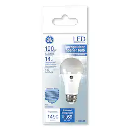General Electric - LED Soft White A19 Garage Door Opener Bulb, 14 W, Soft White
