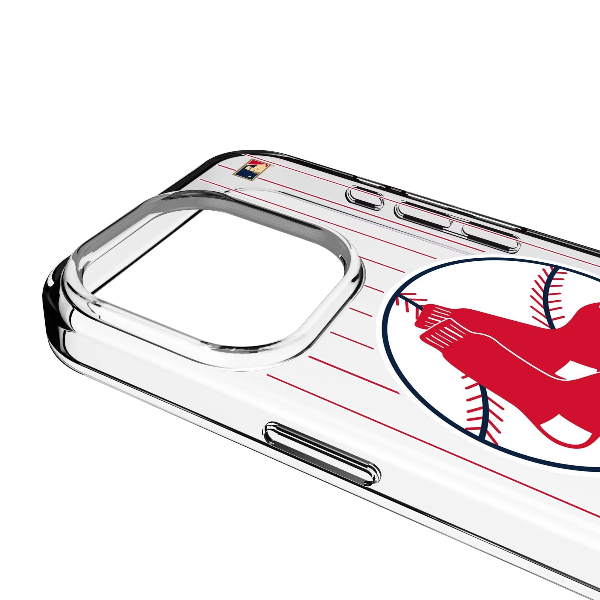 Alt View 2. Keyscaper - Cooperstown Pinstripe iPhone Clear Case - 13 Pro - Multicolor.
