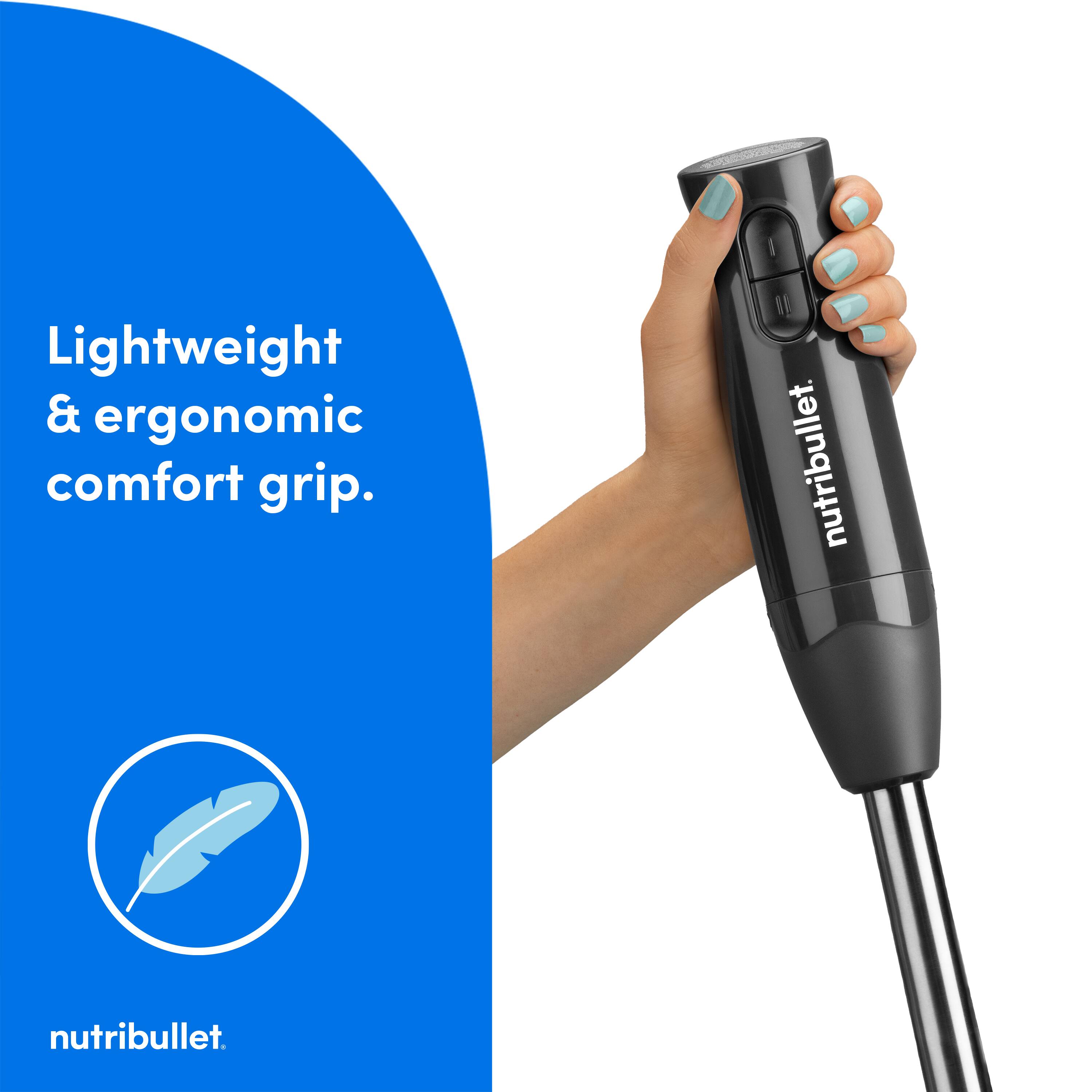 Lightweight & ergonomic comfort grip.  
nutribullet.