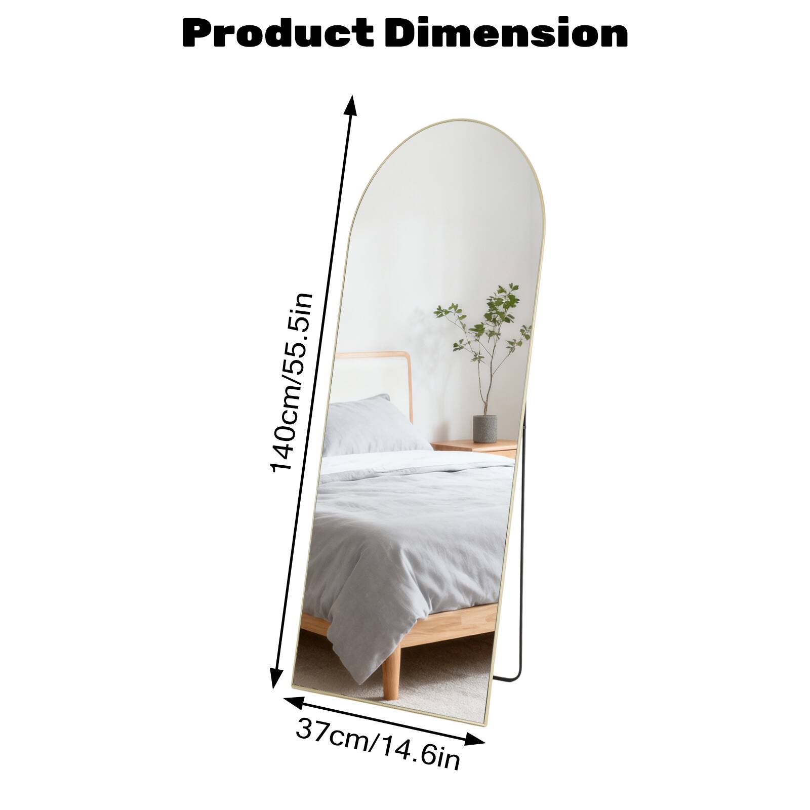 Product Dimension  
140cm/55.5in  
37cm/14.6in