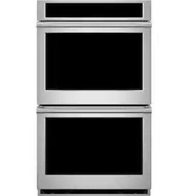 Monogram - Statement 30" Smart Built-In Double Electric Convection Wall Oven with No Pre-Heat Air Fry and Digital Recipe Box - Stainless Steel