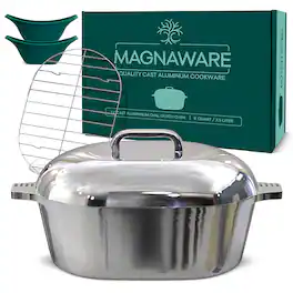 Magnaware - Oval Dutch Oven with Lid - 8 Quart (13 Inch) - Aluminum