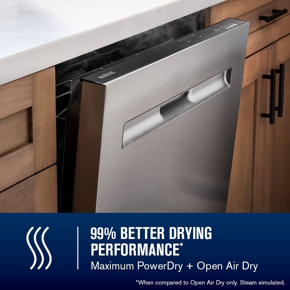 99% BETTER DRYING PERFORMANCE*  
Maximum PowerDry + Open Air Dry  
*When compared to Open Air Dry only. Steam simulated.