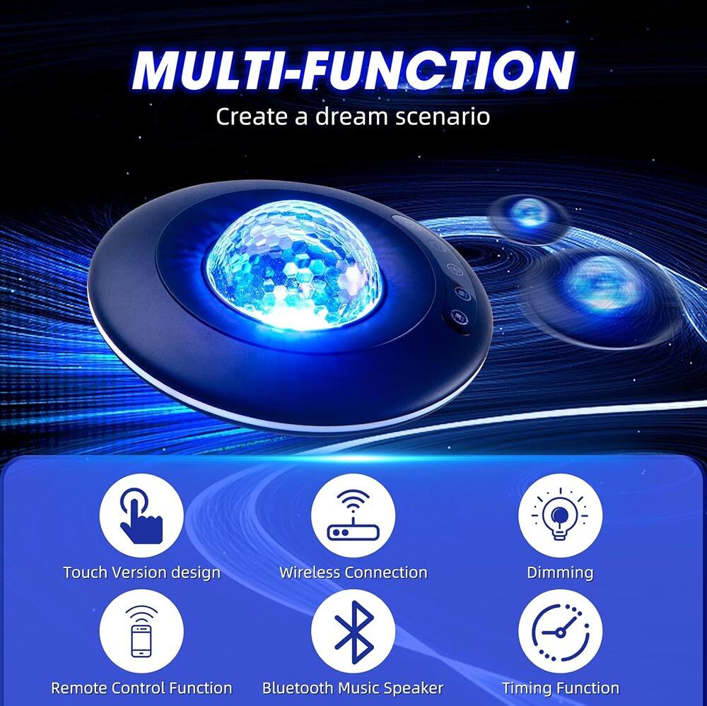 MULTI-FUNCTION  
Create a dream scenario  

- Touch Version design  
- Wireless Connection  
- Dimming  
- Remote Control Function  
- Bluetooth Music Speaker  
- Timing Function