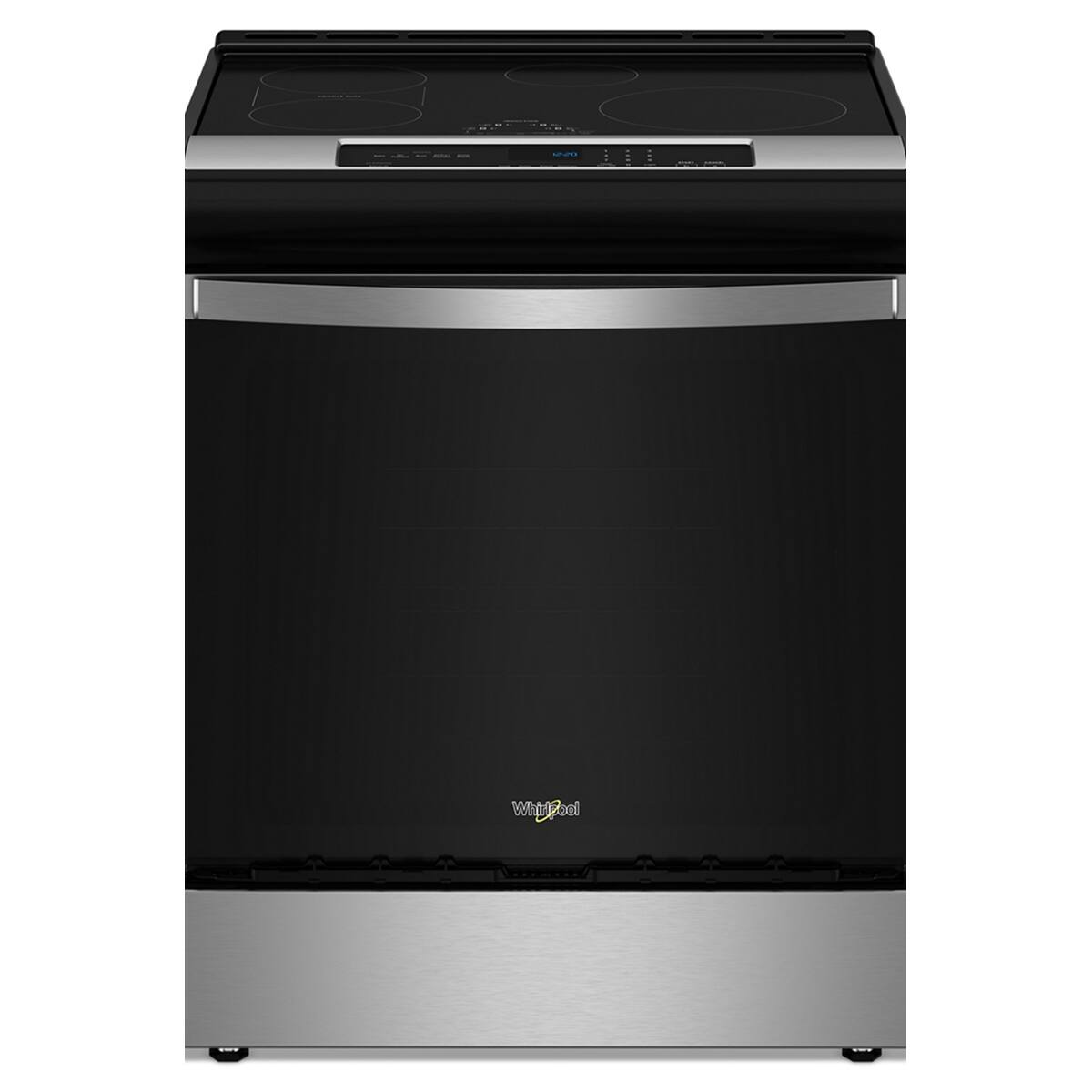 Front. Whirlpool - Whirlpool - 6.4 Cu. Ft. Slide-In Electric Induction Range with No Preheat Air Fry - Stainless Steel - Fingerprint Resistant Stainless Steel.