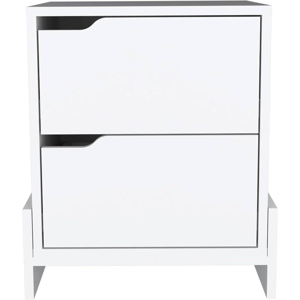 Alt View 1. TuHome - Luss Nightstand White MDF - White.
