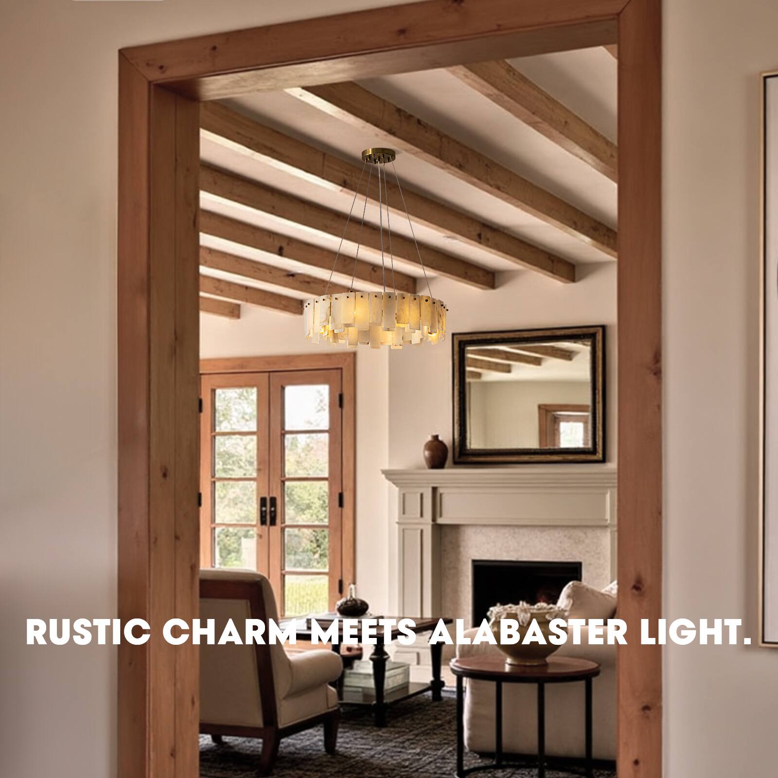 RUSTIC CHARM MEETS ALABASTER LIGHT.
