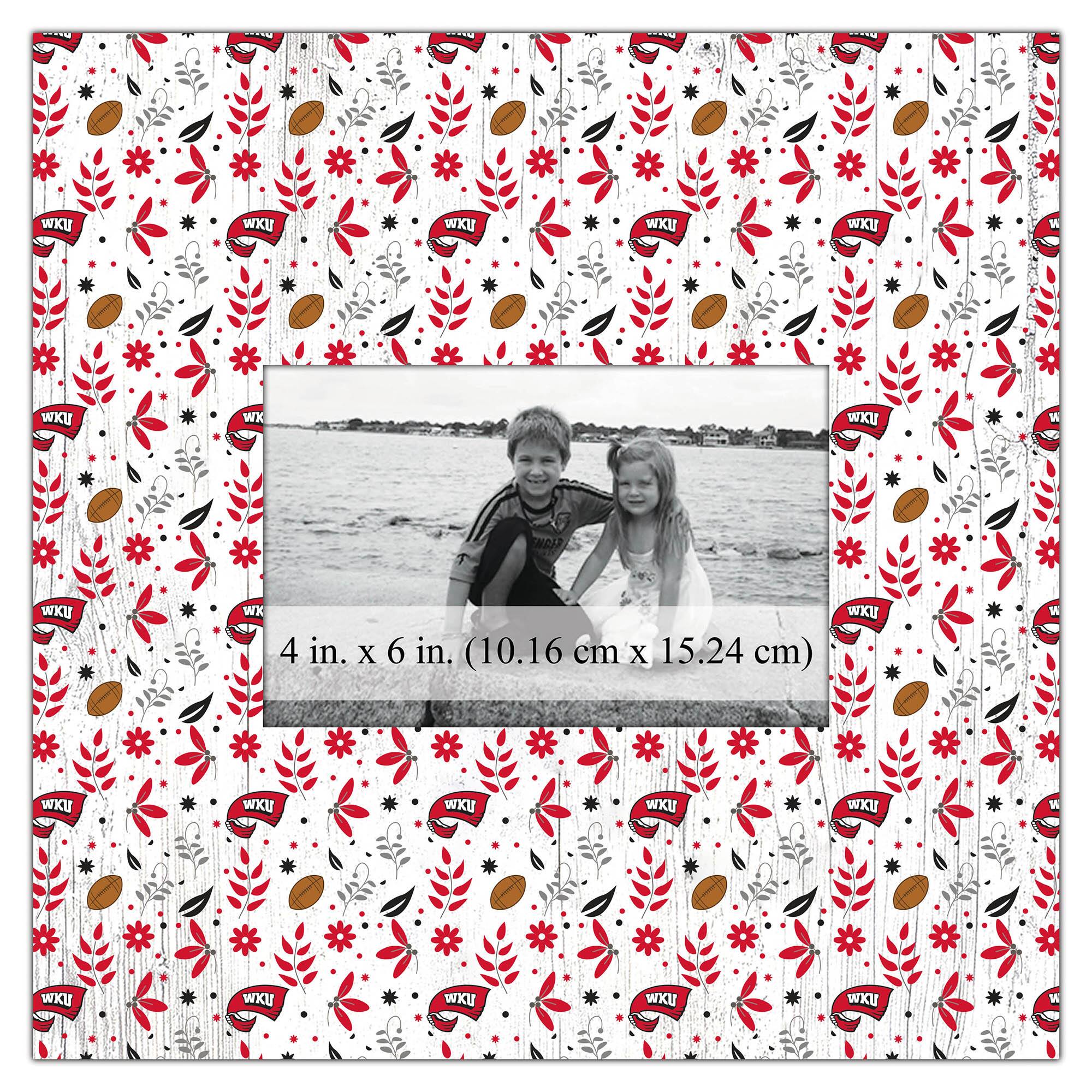 Western Kentucky Hilltoppers 10'' x 10'' Floral Pattern Frame