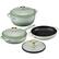 Front. Best Choice Products - 6-Piece Enameled Cast Iron Cookware Set - Sage.