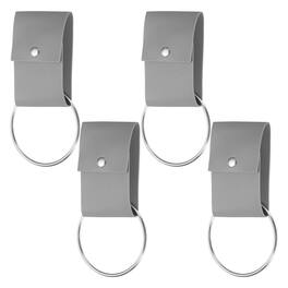 Unique Bargains - 4pcs Towel Ring Holder with Loop, Dish Towel Holder Wall Hook, Farmhouse Home Decor for Cabinet Oven Handle Rods - Gray