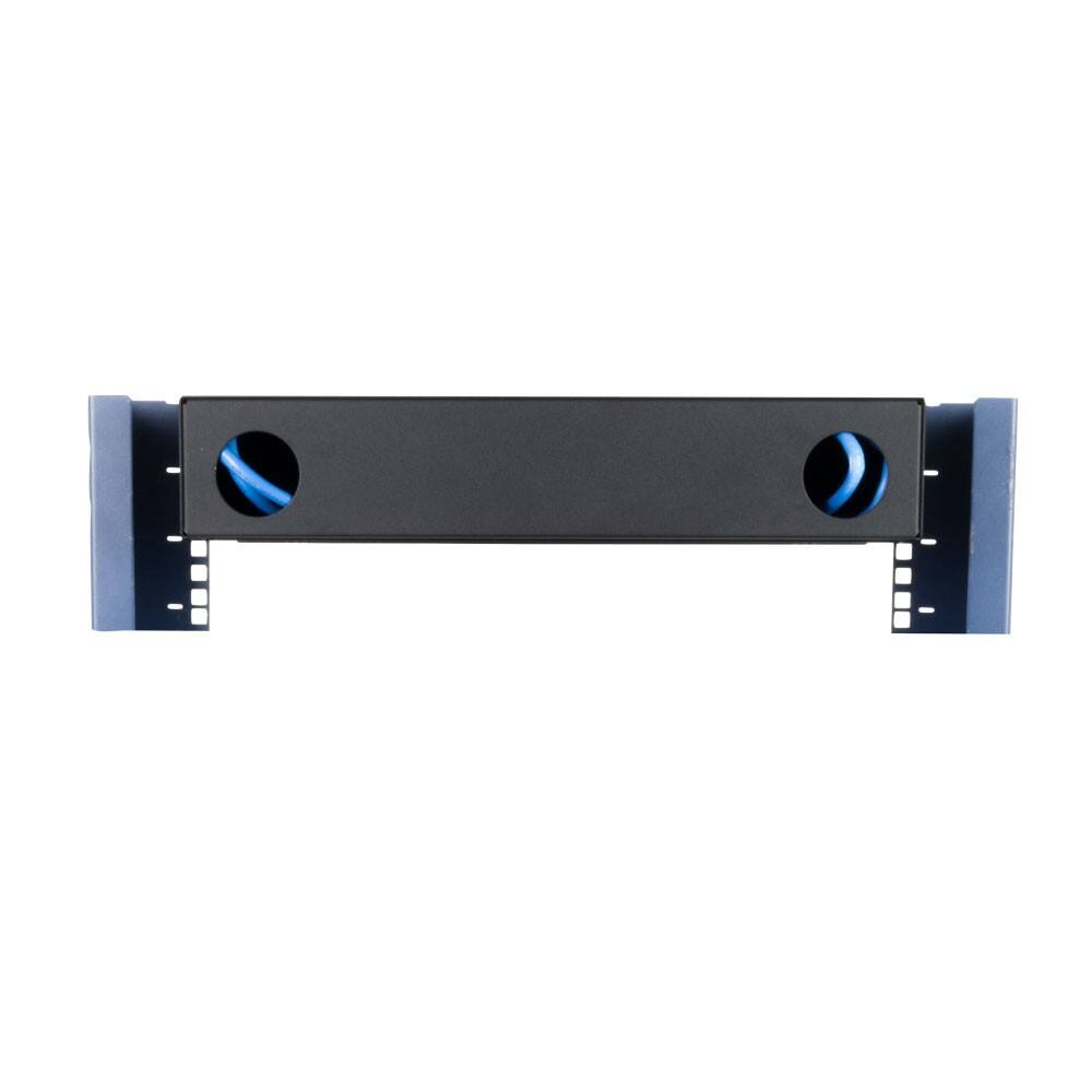 Alt View 3. RackSolutions - RackSolutions 2U Horizontal Patch Cable Organizer Box/Duct - Black.