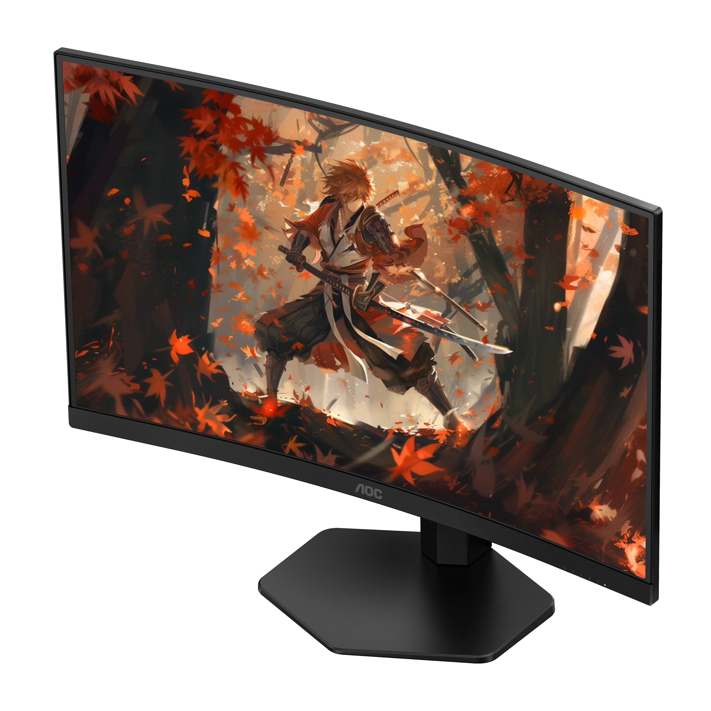 Alt View 16. AOC - C27G4ZX 27" VA Curved FHD 240Hz Gaming Monitor - Black/Silver/Red.