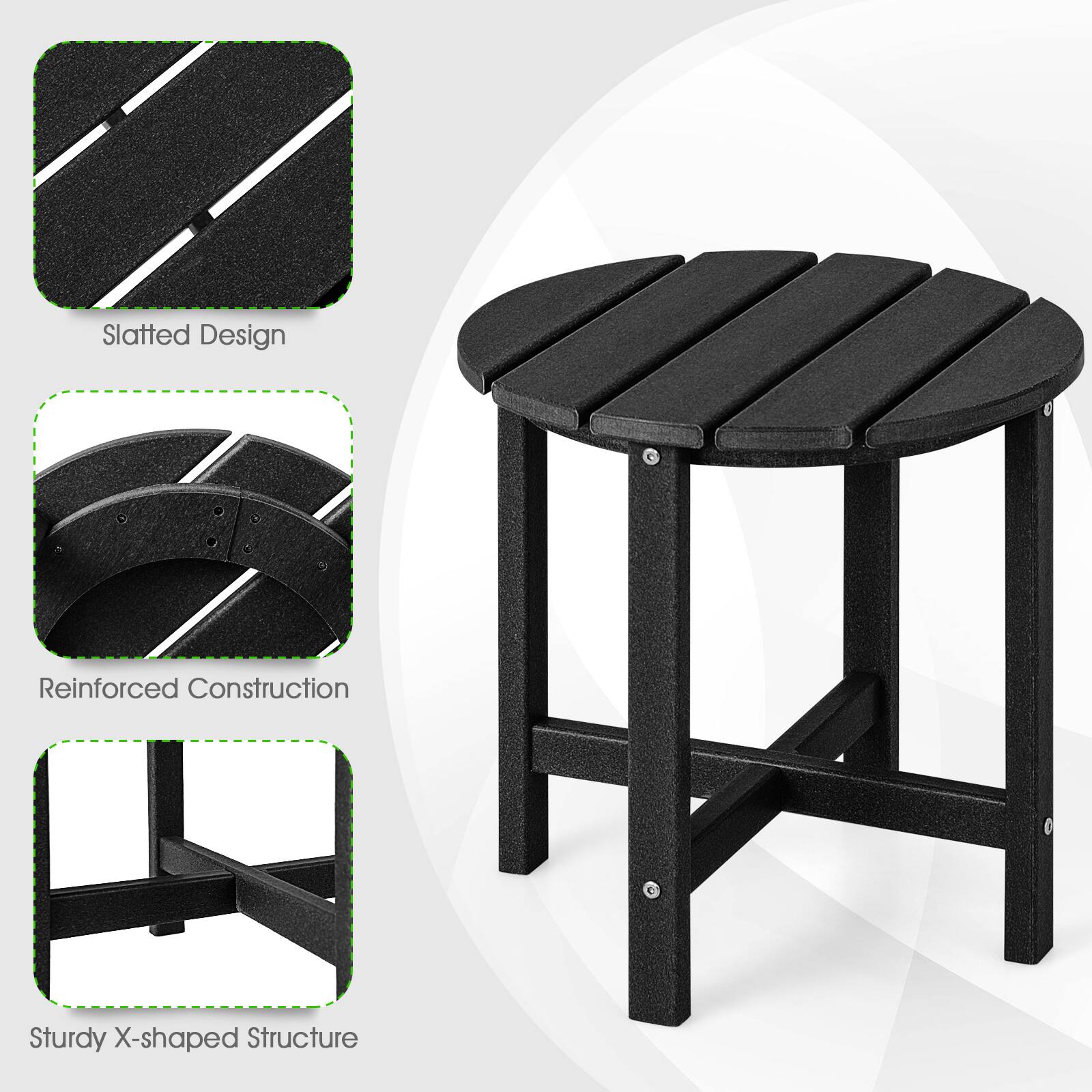 Slatted Design, Reinforced Construction, Sturdy X-shaped Structure