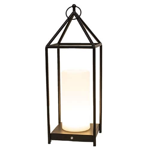 BreeBe - Metal Open Air Tri-Function LED Lantern - Black