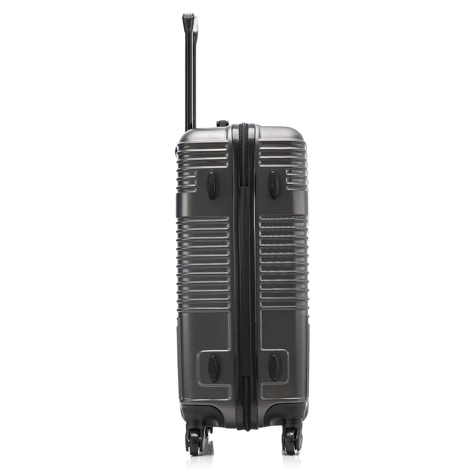 Alt View 3. InUSA - Resilience Lightweight Hardside Spinner Luggage 24" - Charcoal.