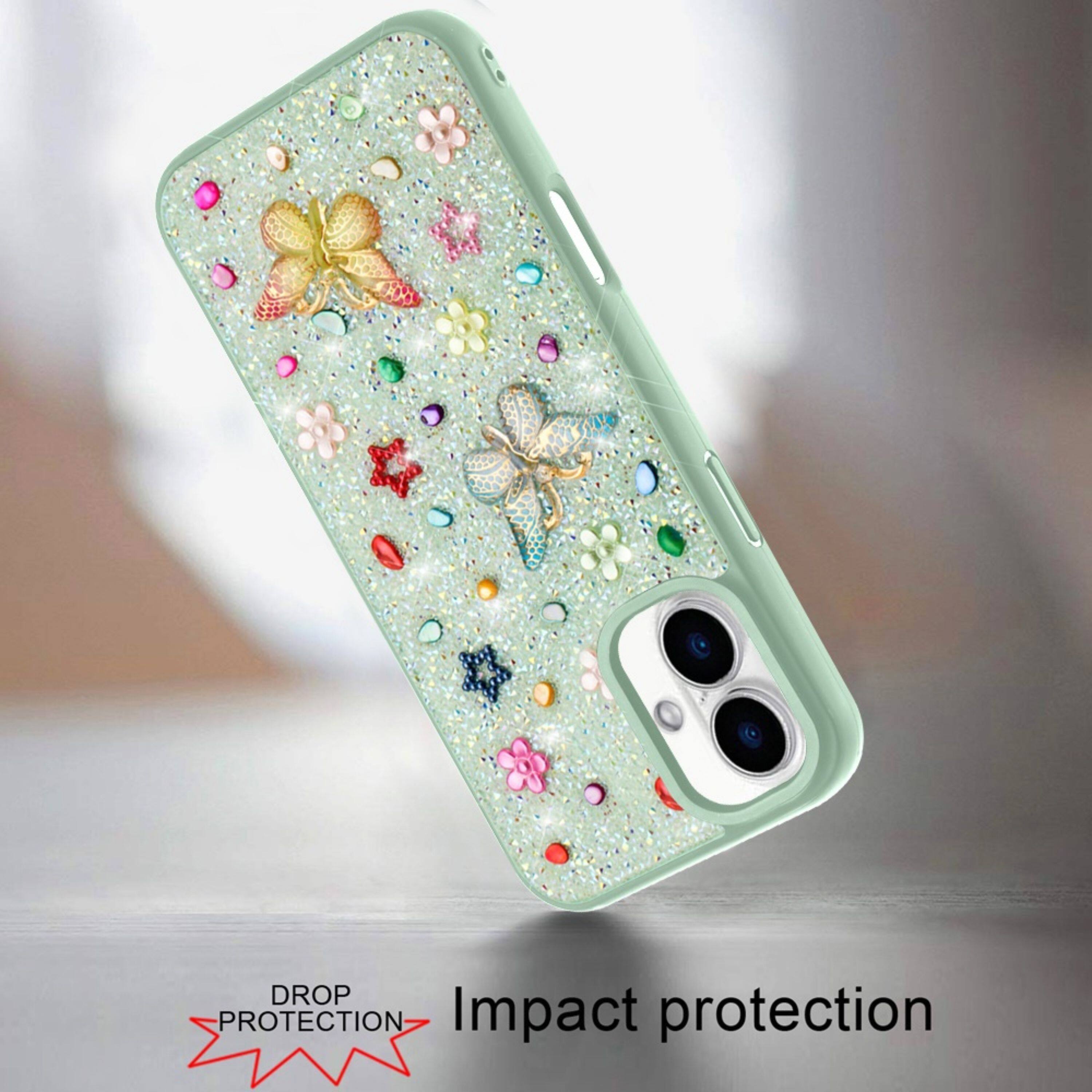 Bundle Kitcheniva Elegant 3D Butterfly Glitter Jewel Protective Case ...
