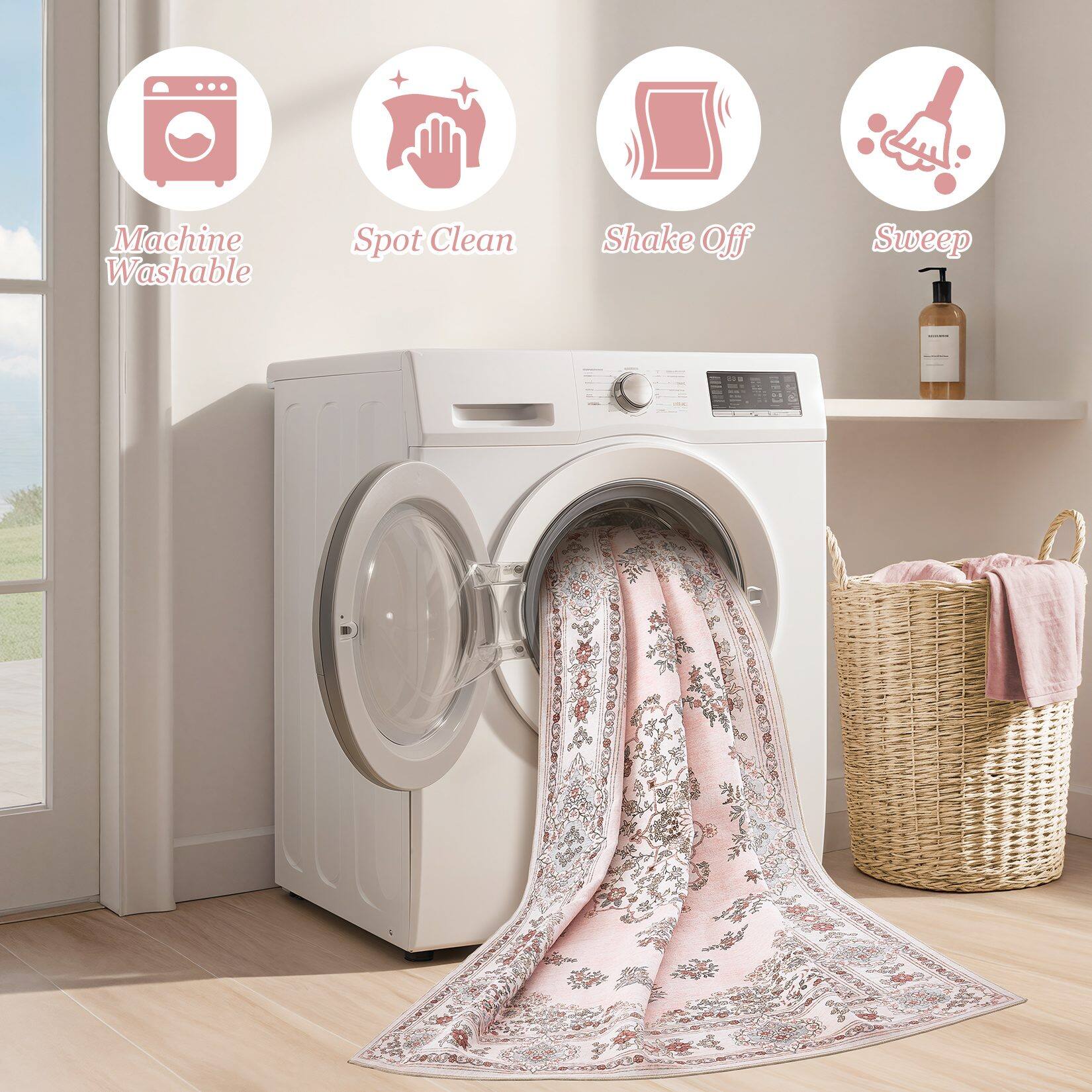 Machine Washable  
Spot Clean  
Shake Off  
Sweep