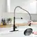 Alt View 5. Boyel Living - Black and Brushed Nickel Single Handle Touchless Pull Down Kitchen Faucet with Deckplate Included - Black & Brushed Nickel.
