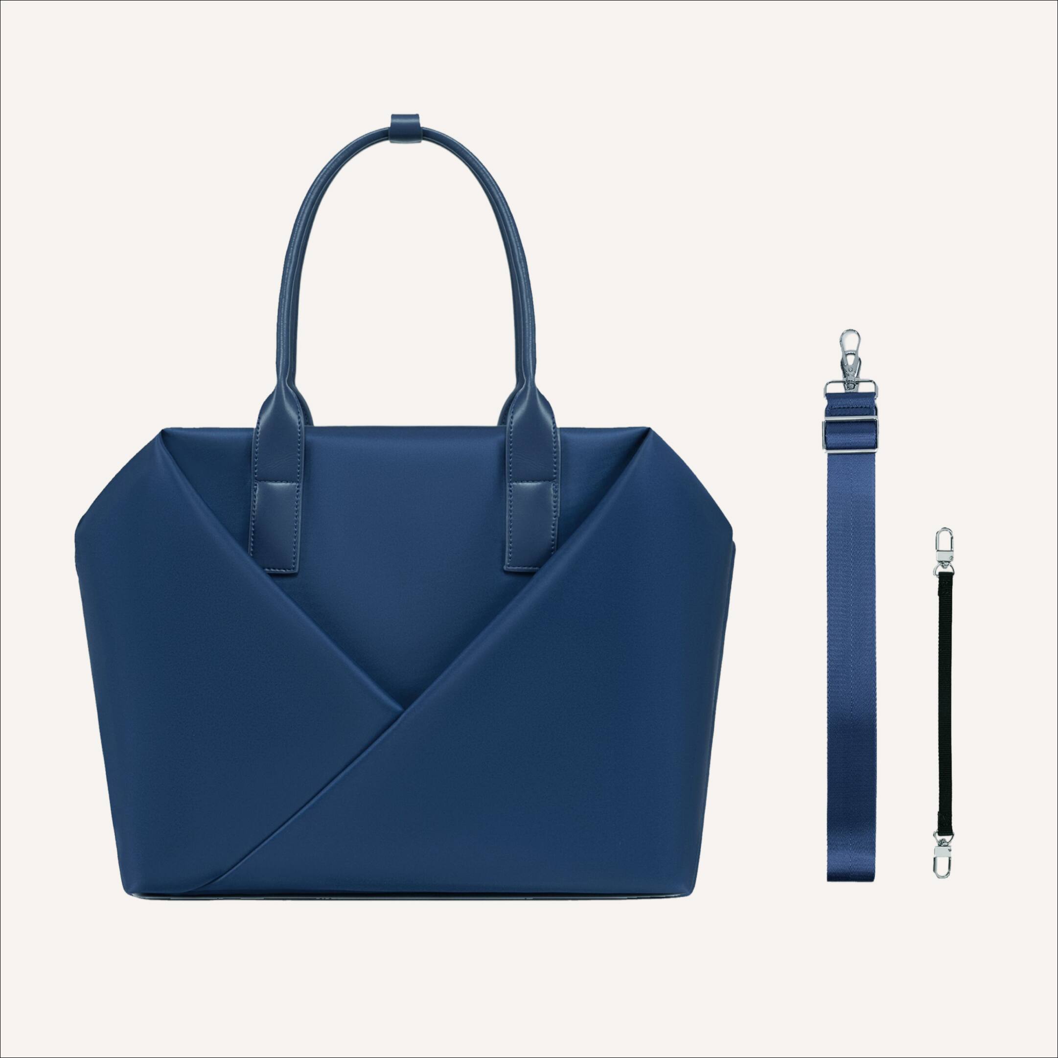 Alt View 6. Lux & Nyx - Lux & Nyx Large Origami Tote 15" Laptop Work Bag - Navy - Navy.