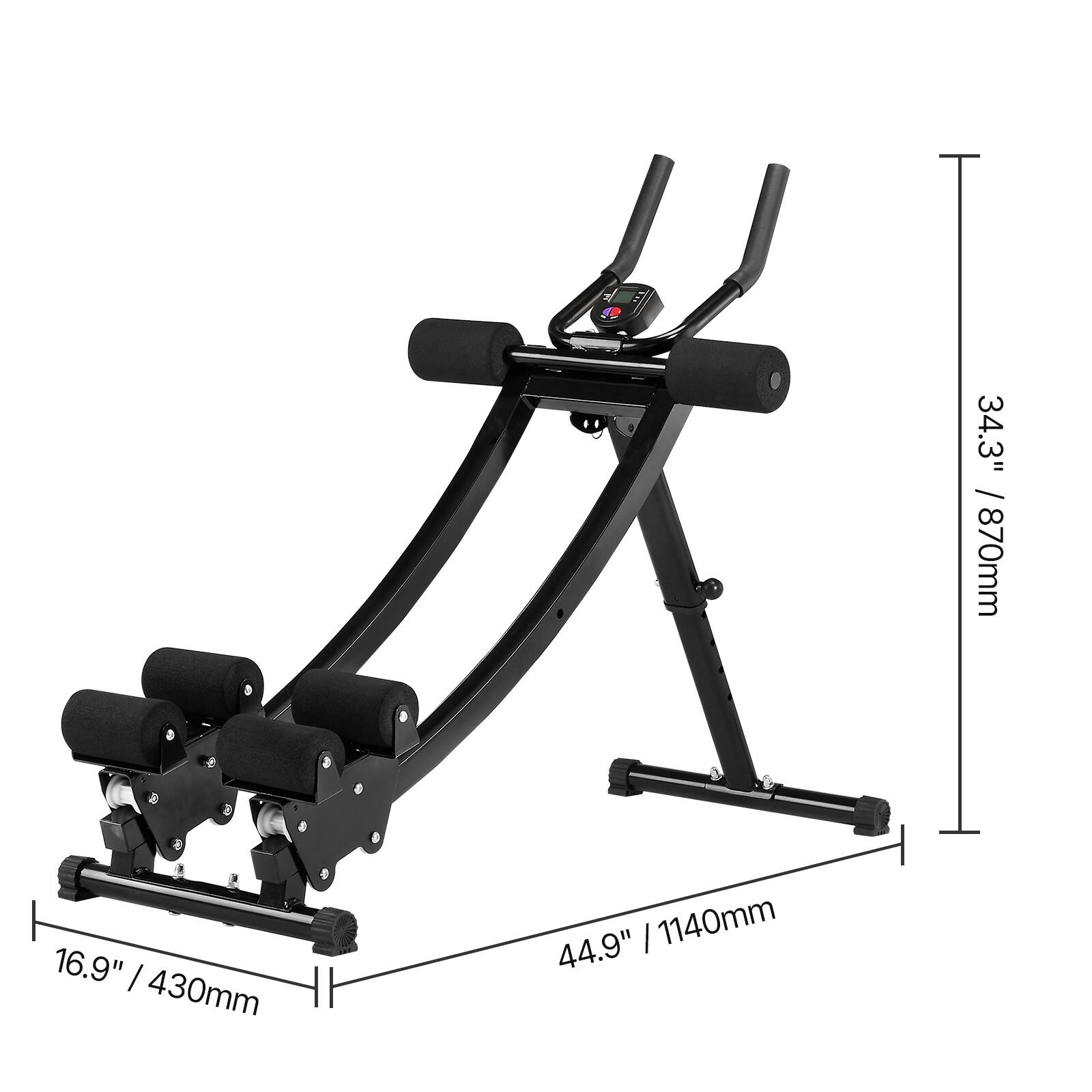 34.3" / 870mm  
16.9" / 430mm  
44.9" / 1140mm