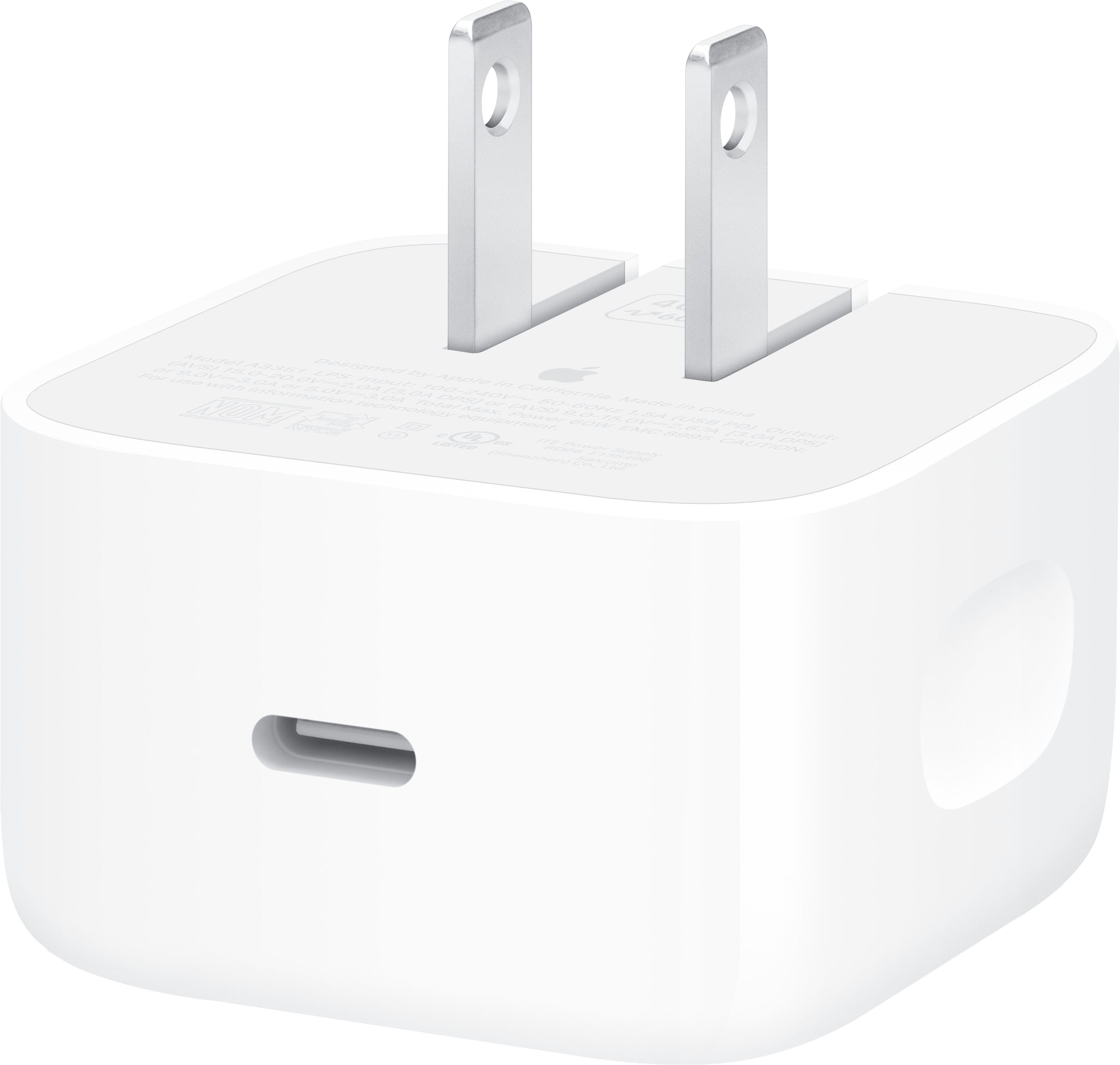 Apple - 40W Dynamic Power Adapter with 60W Max - White - Front_Zoom