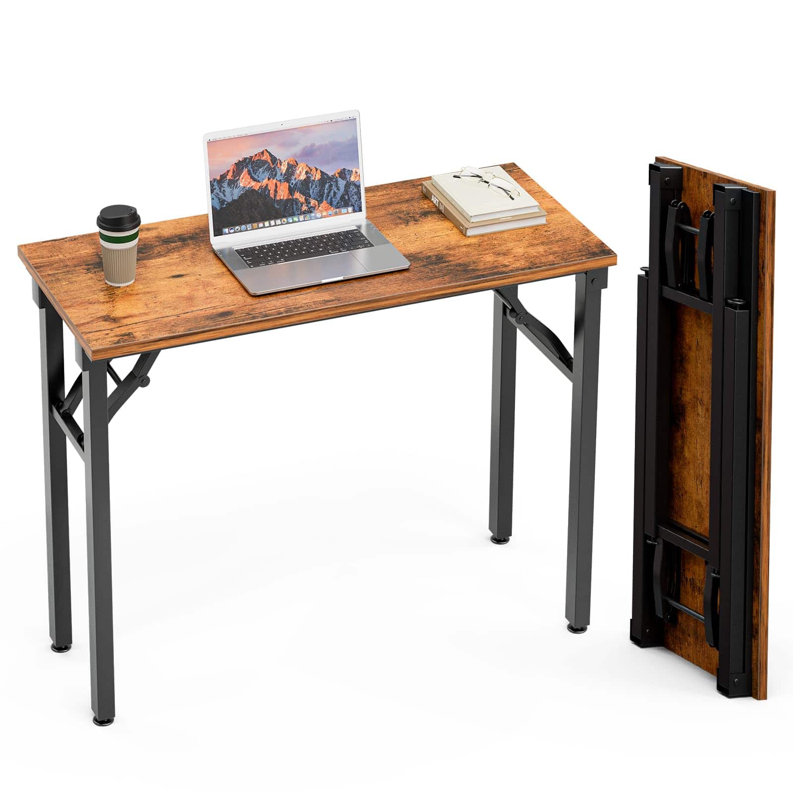 PARKER SLATER - Small Computer Desk Folding Table 35 8 Foldable Office No Assembly For Spaces In Bedroom Dorm Or Apartment