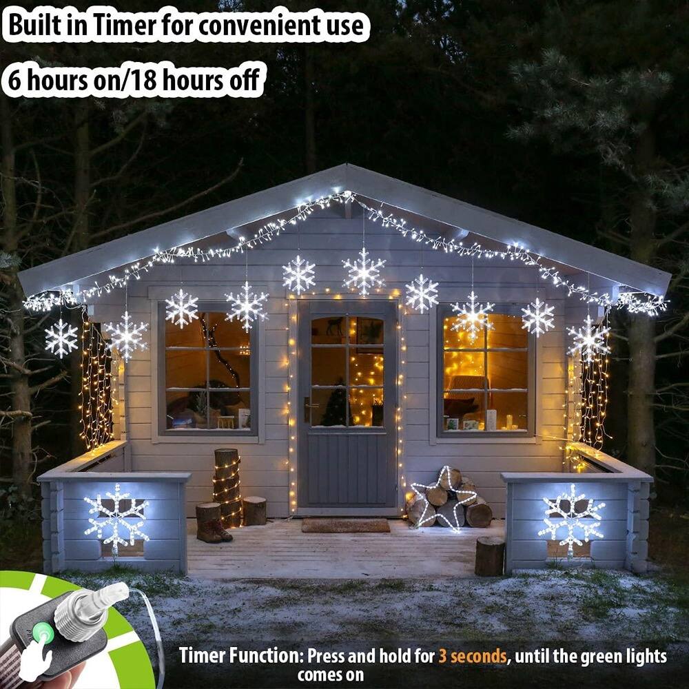 Built in Timer for convenient use  
6 hours on/18 hours off  

Timer Function: Press and hold for 3 seconds, until the green lights come on