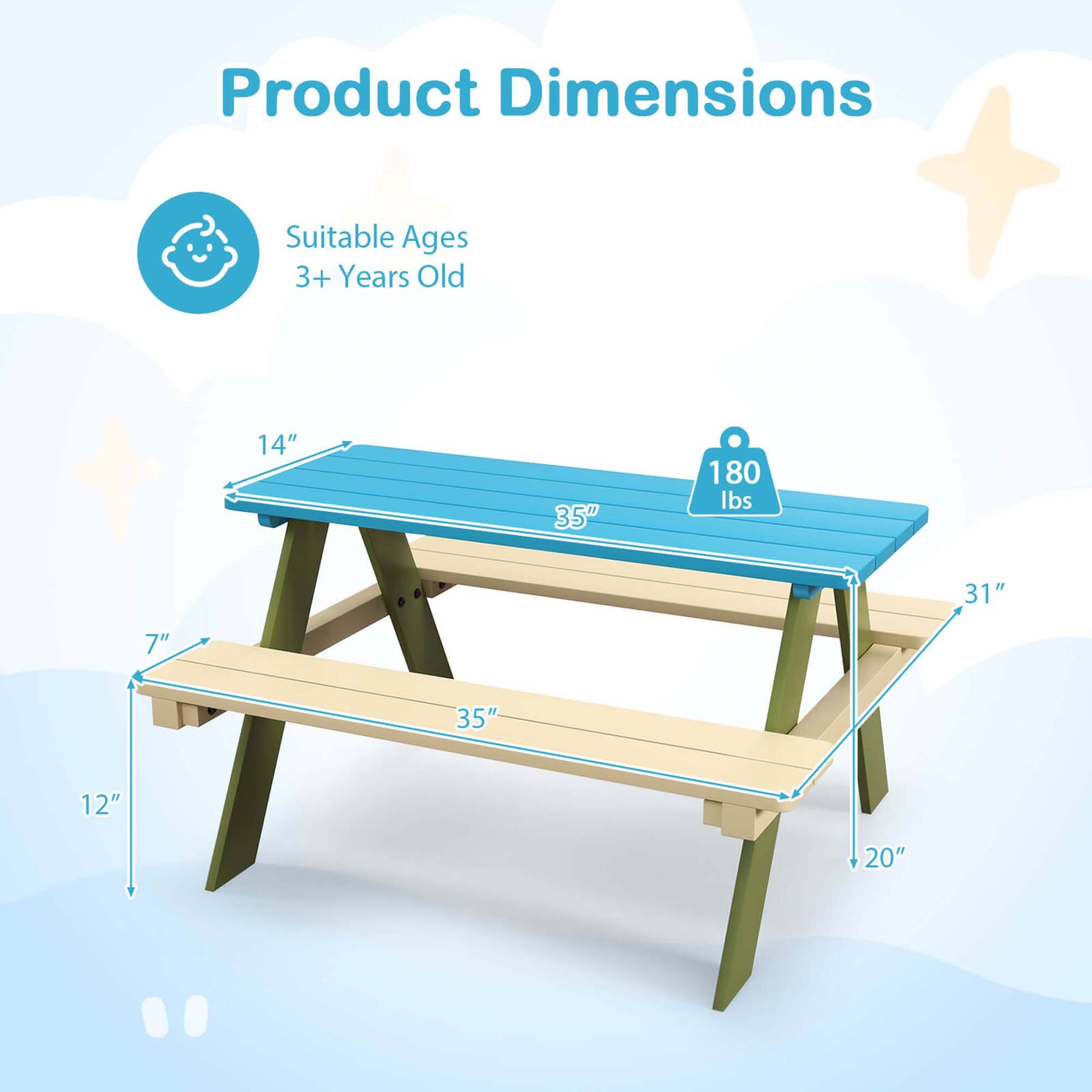 Product Dimensions: Suitable for ages 3+ years old. 14" x 35" x 1 180 lbs. 31" x 7" x 35" x 12" x 20".