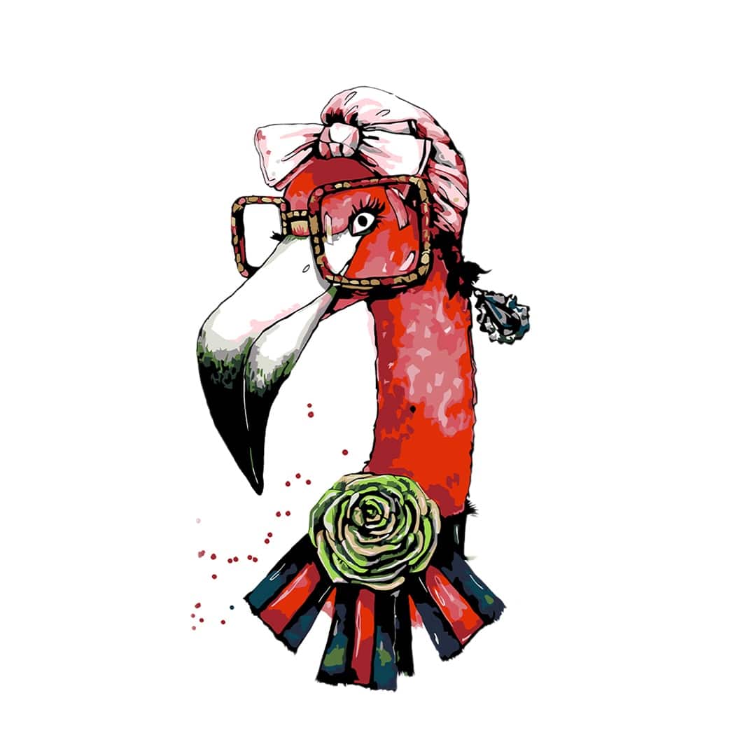 Artwille - Paint By Number Kit Fashion Flamingo