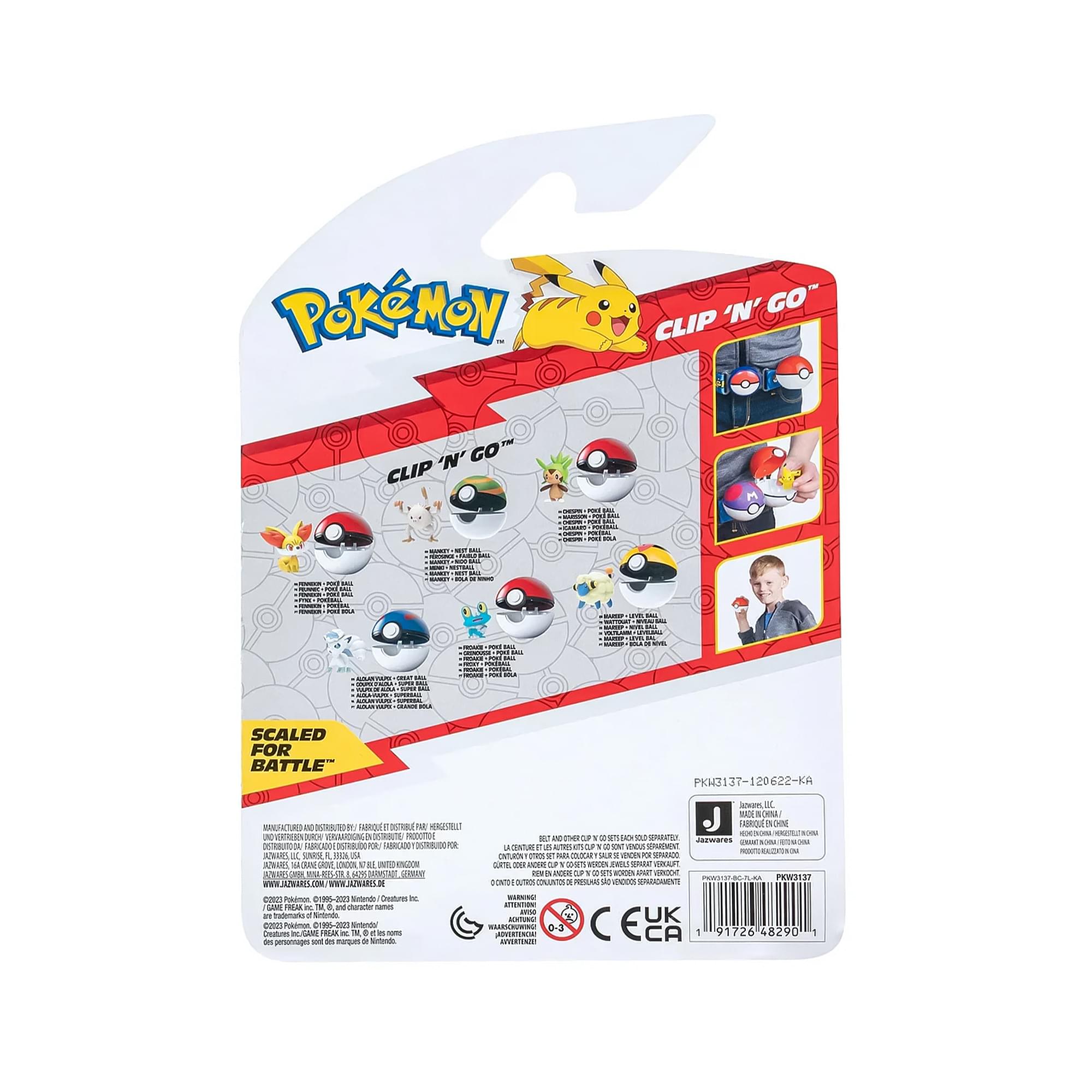 Pokémon  
CLIP 'N' GO  

SCALED FOR BATTLE  

- Pokémon  
- Pikachu  
- Charmander  
- Bulbasaur  
- Squirtle  
- Eevee  
- Jigglypuff  
- Meowth  
- Psyduck  
- Pidgey  
- Zubat  
- Caterpie  
- Weedle  
- Kakuna  
- Metapod  
- Butterfree  
- Beedrill  
- Pidgeotto  
- Spearow  
- Fearow  
- Rattata  
- Spearow  
- Fearow  
- Rattata  
- Spearow  
- Fearow  
- Rattata  
- Spearow  
- Fearow  
- Rattata  
- Spearow  
- Fearow  
- Rattata  
- Spearow  
- Fearow  
- Rattata  
- Spearow  
- Fearow  
- Rattata  
- Spearow  
- Fearow  
- Rattata  
- Spearow  
- Fearow  
- Rattata  
- Spearow  
- Fearow  
- Rattata  
- Spearow  
- Fearow  
- Rattata  
- Spearow  
- Fearow  
- Rattata  
