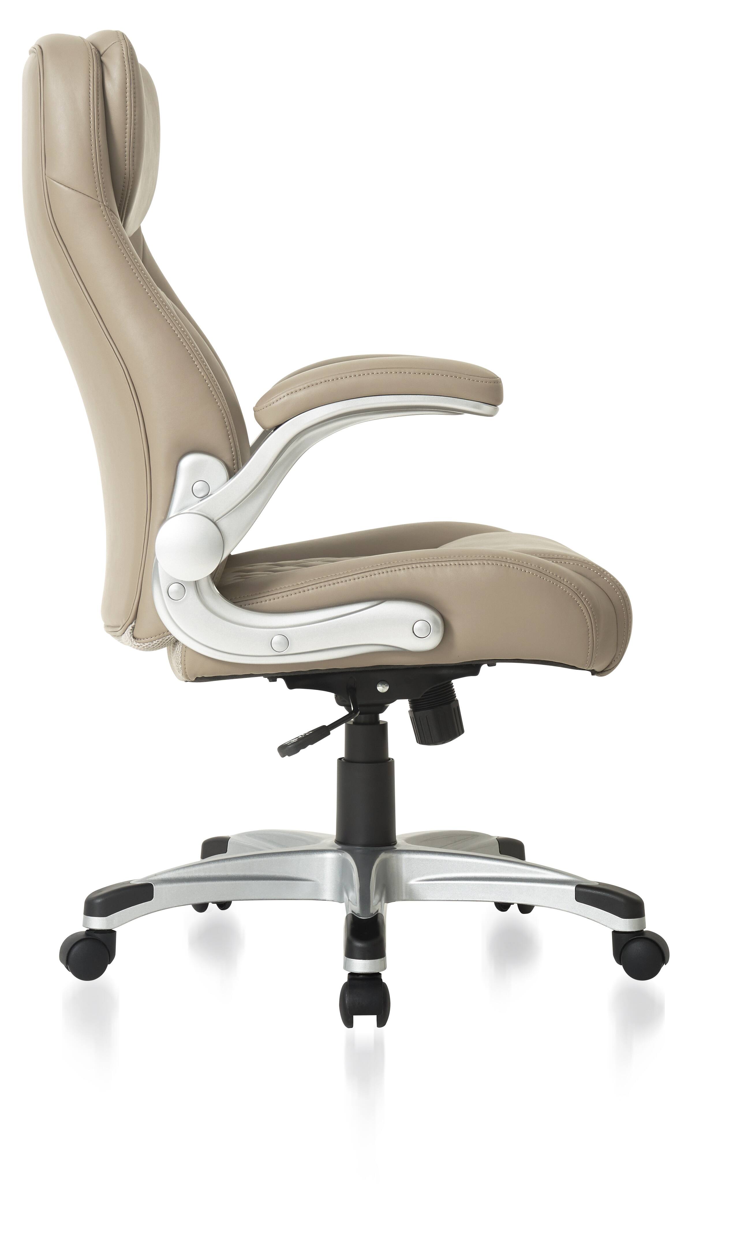Alt View 12. Nouhaus - Posture Ergonomic PU Leather Office Chair - Taupe.