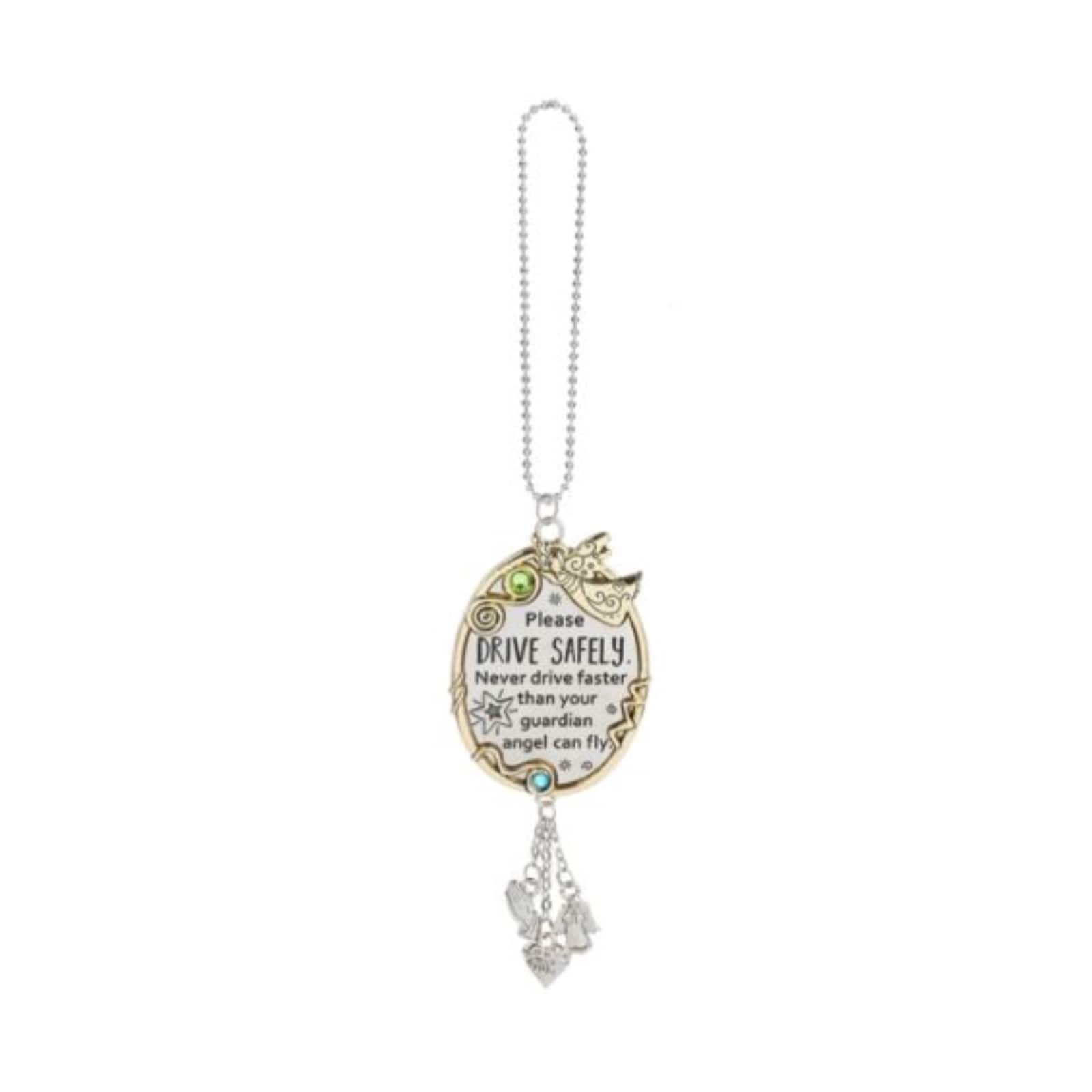 Ganz - and Gold Please Drive Safely Car Charm 7 Inch with Chain - Silver price history on PriceWatchPro