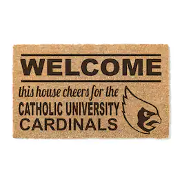 Jardine - Catholic University Cardinals 18" x 30" Welcome Doormat - Brown