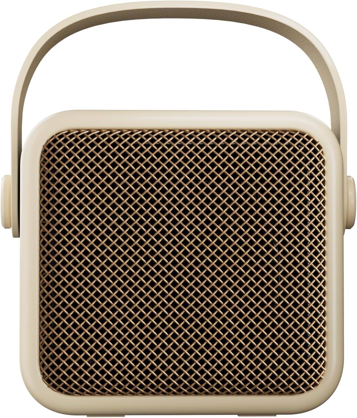 Stamp n Camp - Bluetooth Speaker Portable Retro Vintage Speaker Cute Classic Decor Powerful Sound Support USB/TF Card for Outdoor - Beige