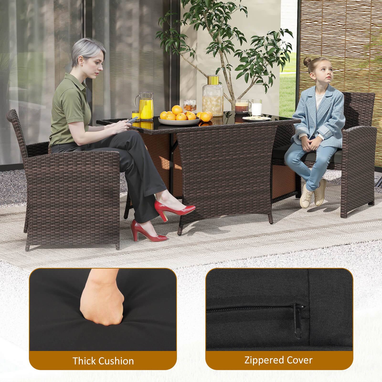 Thick Cushion, Zippered Cover