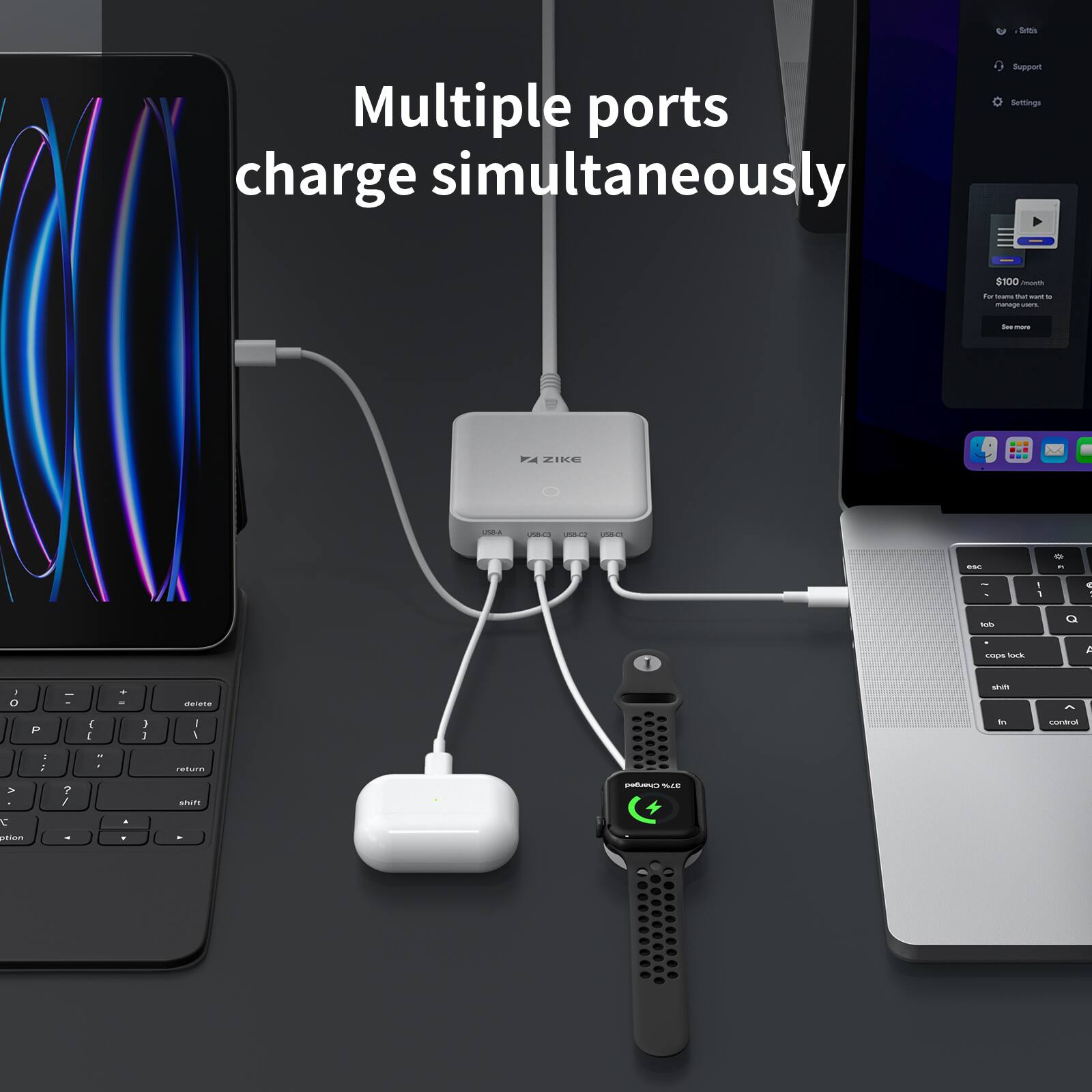 Multiple ports charge simultaneously