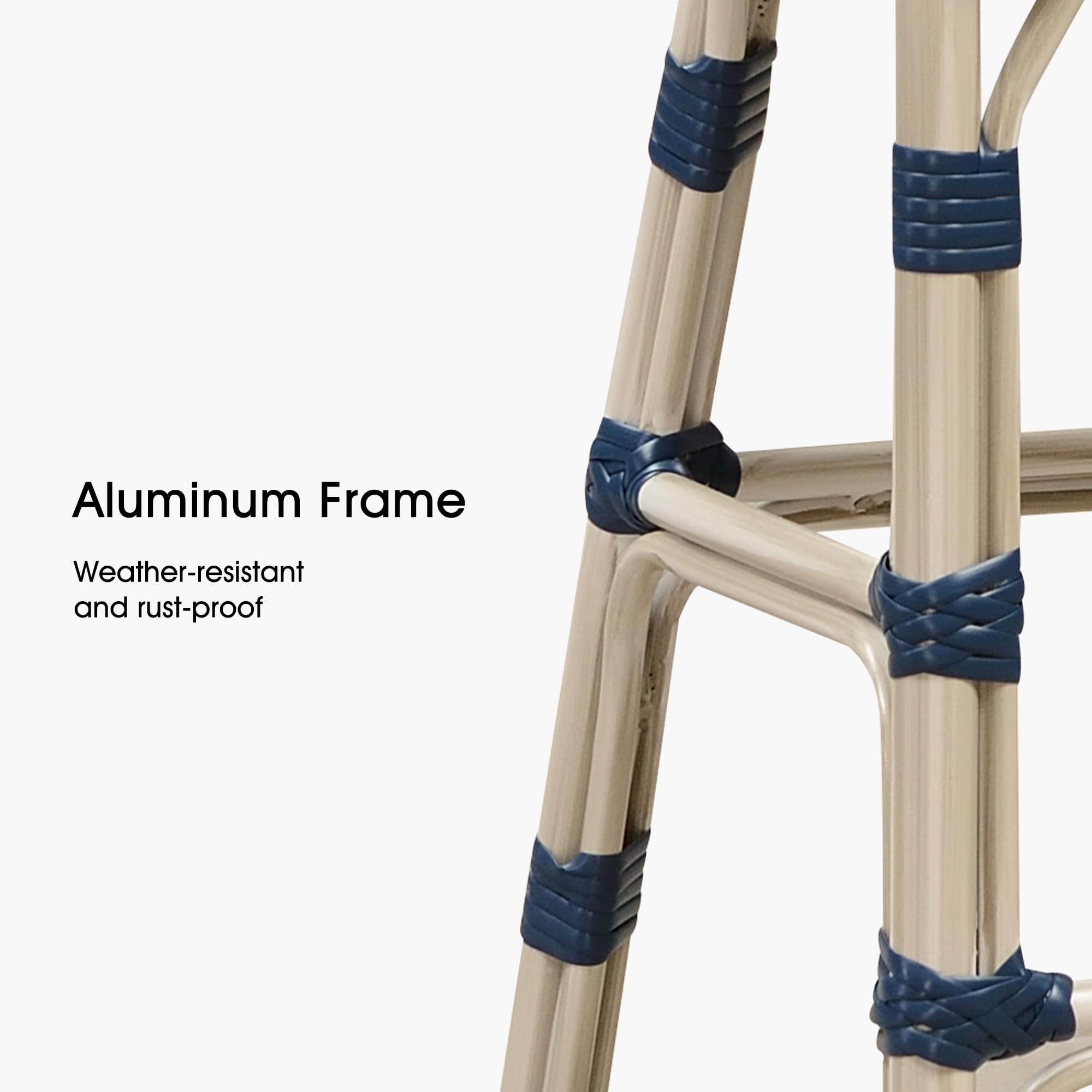 Aluminum Frame  
Weather-resistant and rust-proof