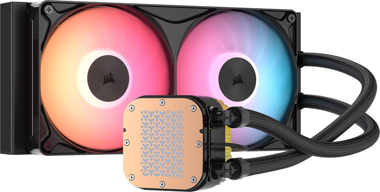 Back. CORSAIR - NAUTILUS II 240 RS ARGB Liquid CPU Cooler – Vibrant ARGB, FlowDrive 2S Pump, RS II ARGB Uni Frame Fans, 240mm Radiator - Black.