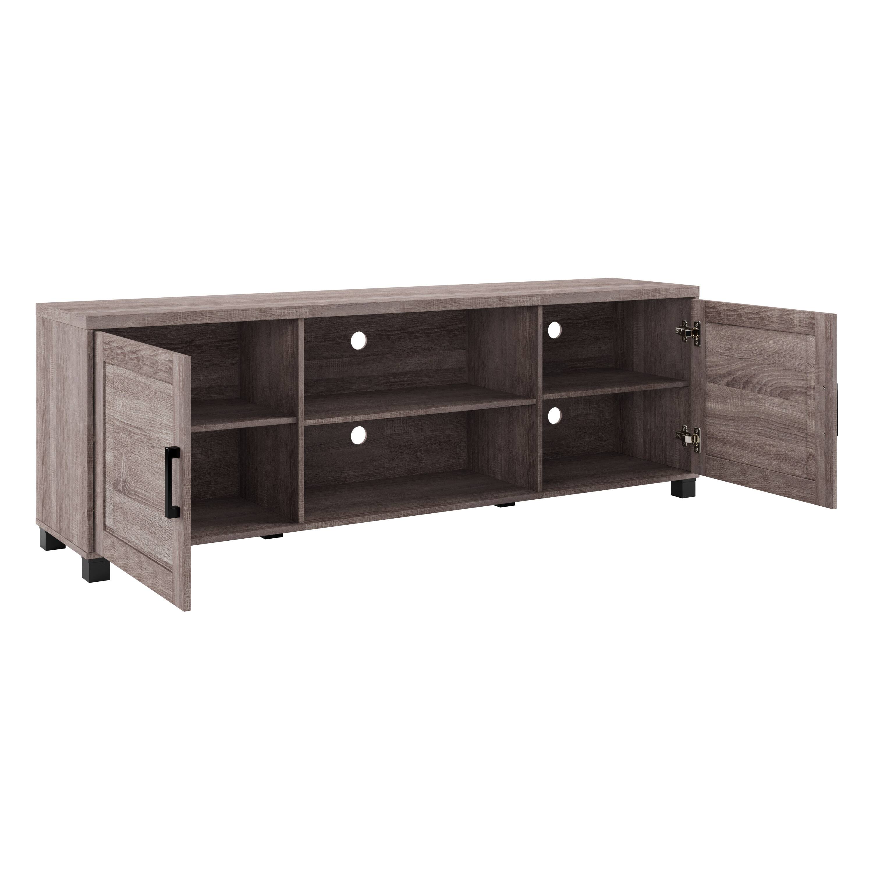 Alt View 1. CorLiving - CorLiving - Virlomi Collection TV Stand with Cabinets for Most TVs up to 85" - Brown.