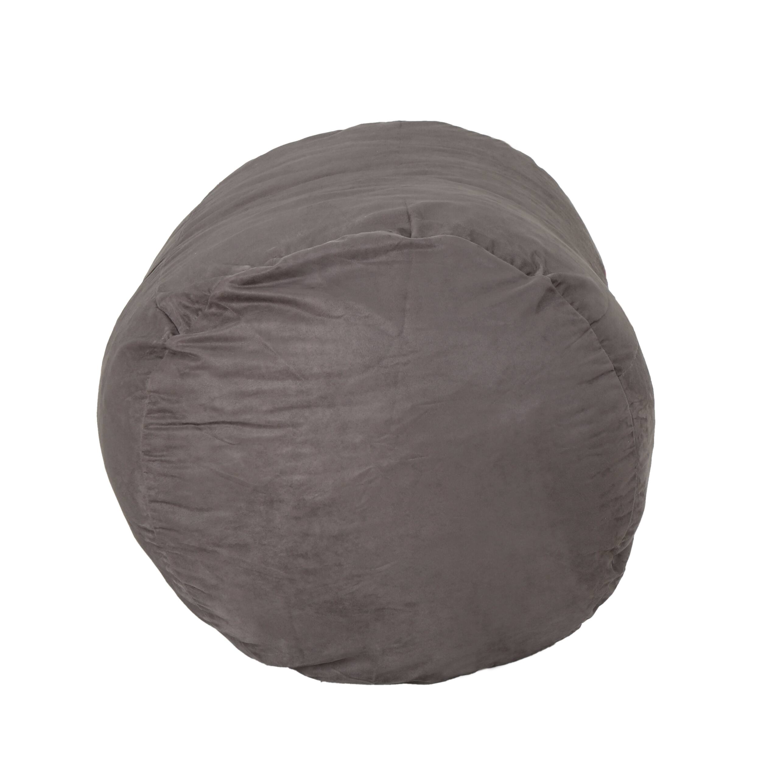 Alt View 1. LOVMOR - 4FT Suede Bean Bag Chairs Removable Washable Cover For Living Room Bedroom Dorm Soft Touch Cozy Indoor Seating - Charcoal.