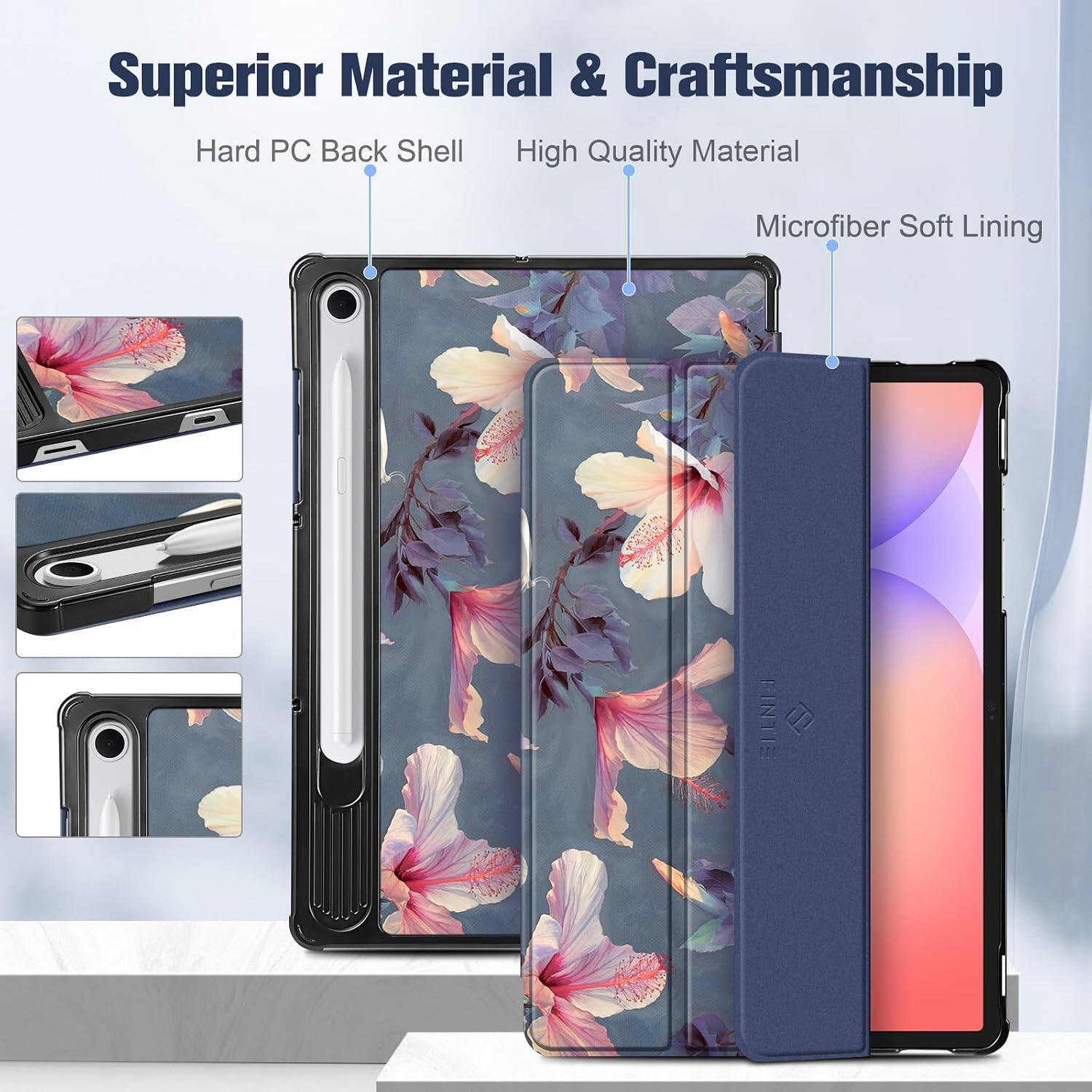 Superior Material & Craftsmanship  
Hard PC Back Shell  
High Quality Material  
Microfiber Soft Lining