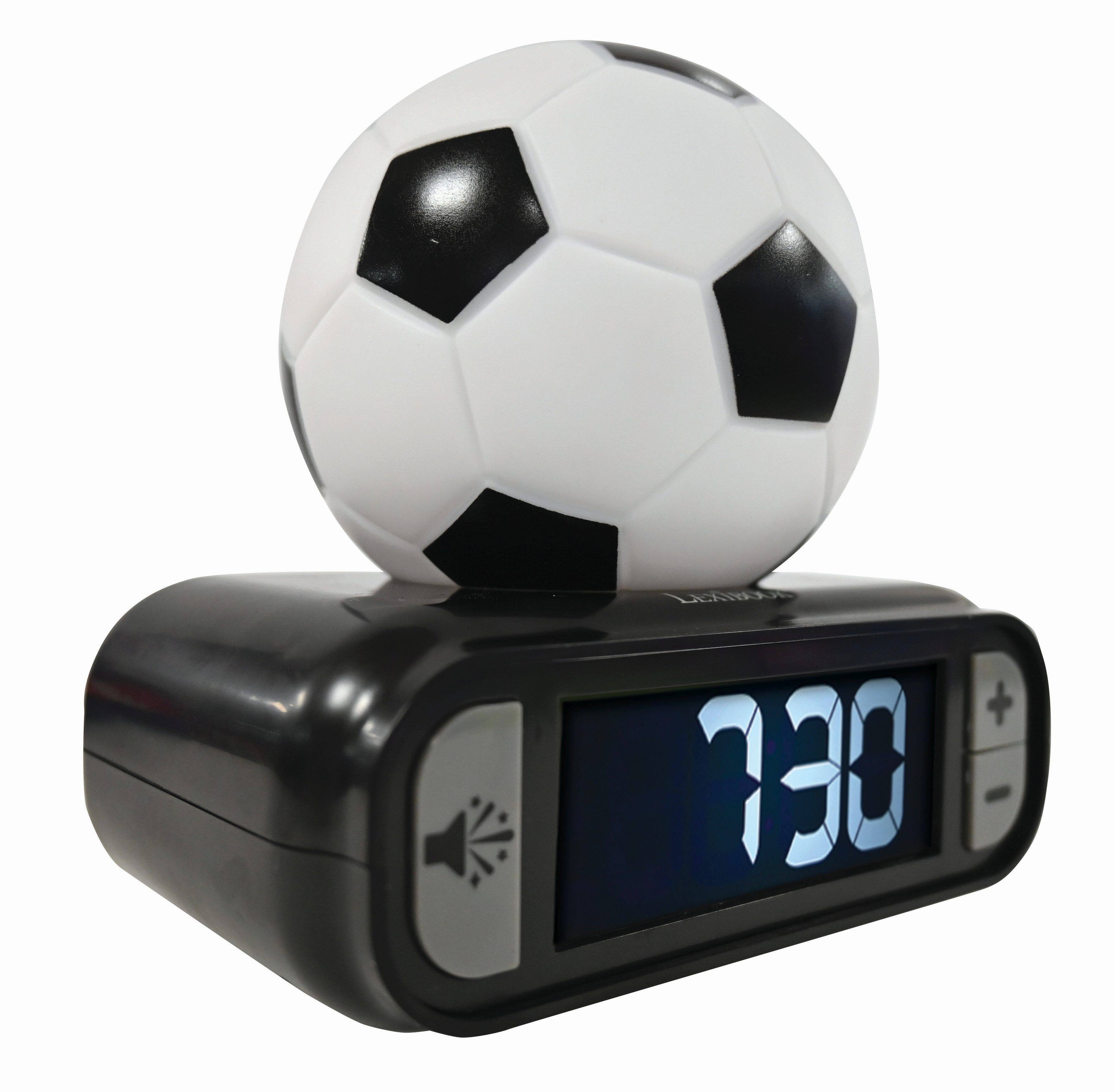 Alt View 2. Lexibook - Digital Alarm Clock with a Football 3D Night Light and Sound Effects - WHITE.