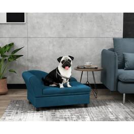 AOSTIRMOTOR - Pet Sofa Dog Sofa for Small Dogs with Storage - Dark Blue