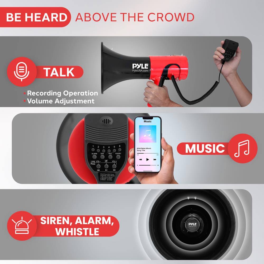 BE HEARD ABOVE THE CROWD

TALK
- Recording Operation
- Volume Adjustment

MUSIC

SIREN, ALARM, WHISTLE